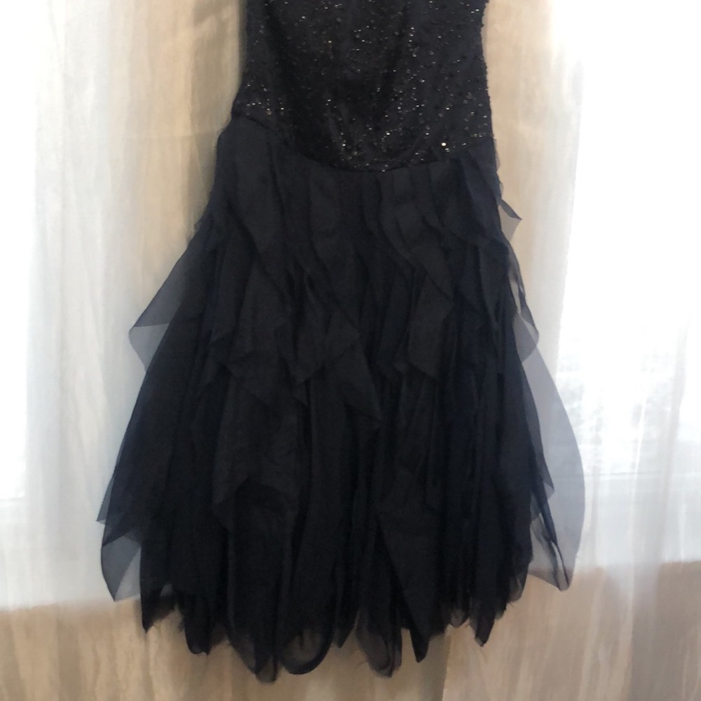 Alice + Olivia Silk Beaded Corset Ruffle Skirt Strapless Mini Fit Flare Dress 6 - Picture 4 of 13